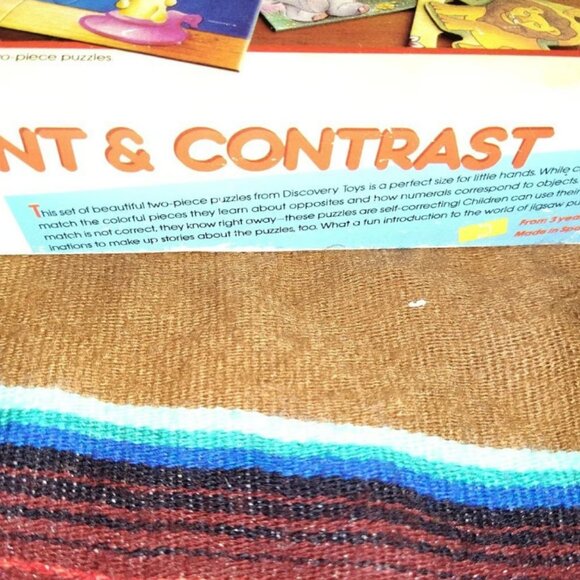 Discovery Toys Vintage Count & Contrast Puzzle Game Made In Spain Good Used Cond - Picture 9 of 10
